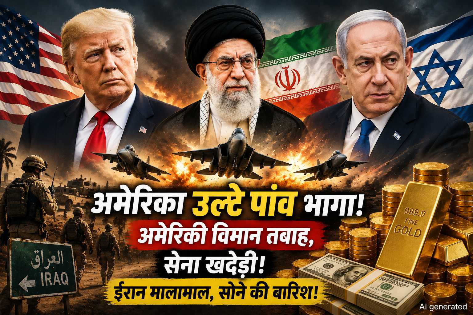 अमेरिका उल्टे पांव भागा! अमेरिकी जेट हुए तबाह, सेना खदेड़ी गई—ईरान हुआ मालामाल