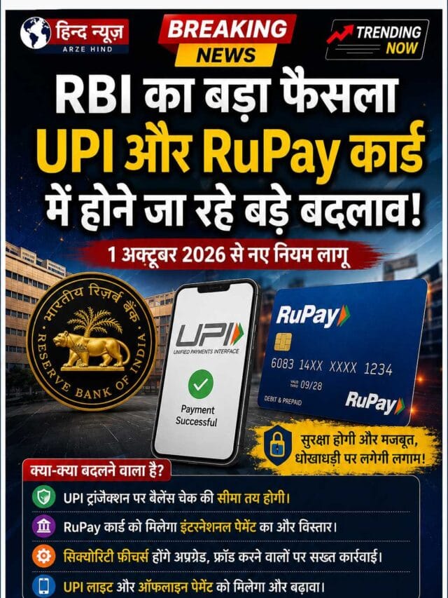RBI का बड़ा फैसला! UPI और RuPay को लेकर अक्टूबर से बदलेंगे नियम